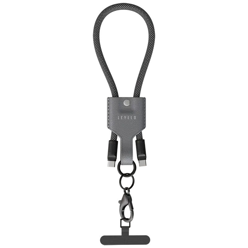 Levelo Tugo Type- C to Type-C 60W 0.3M TPEbraided Lanyard Cable 1 Mascom International.webp